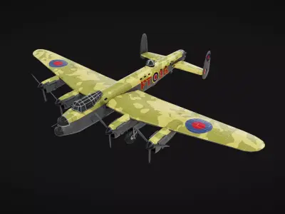 Avro Lancaster Low-poly 3D model