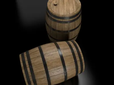 Barrel 3D model 4