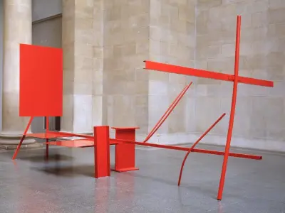 Anthony Caro red sculpture Free 3D model
