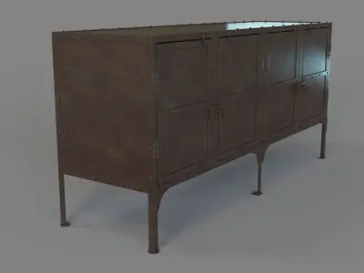 Owen Industrial Chic Console Cabinet 3D model purchase