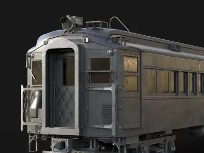 Illinois Central Electric Multiple Unit Low-poly 3D model
