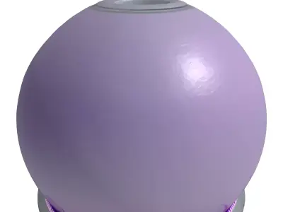 SciFi Terrarium Purple Flower Display 3D model