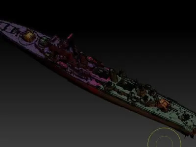 Destroyer Halland Low-poly 3D model