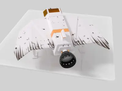 B1-Ship paper fighter jet Low-poly 3D model