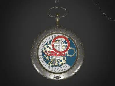  pocket watch Free low-poly 3D model