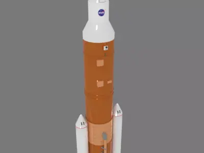 Rocket nasa space shuttle Free low-poly 3D model