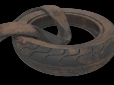 destroy tire 3D model