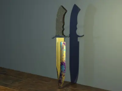 Knife PACK GAME READY Low-poly 3D model