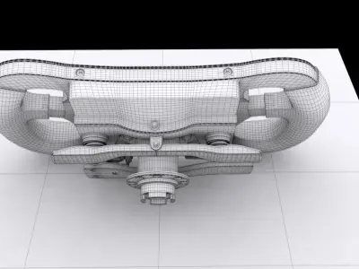 Racing steering wheel 3D model by dazhurgen