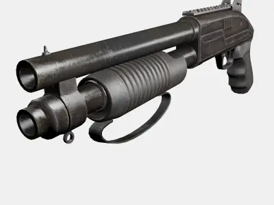 Assault Shotgun Low-poly 3D model