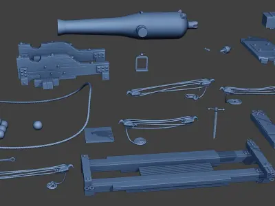 American civil war Dahlgren Cannon ACWDC 3D print model