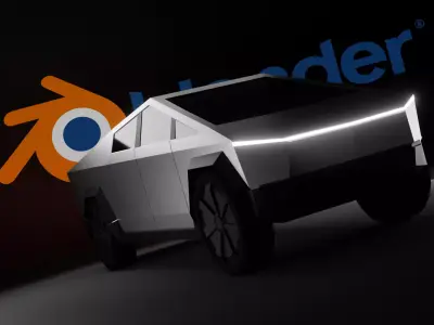 Tesla Cybertruck free  Free low-poly 3D model purchase