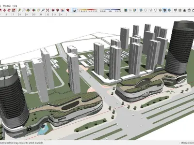 Sketchup Commercial Complex L3 3D model