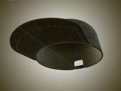 Military Service Cap High Detailed 01 3D model