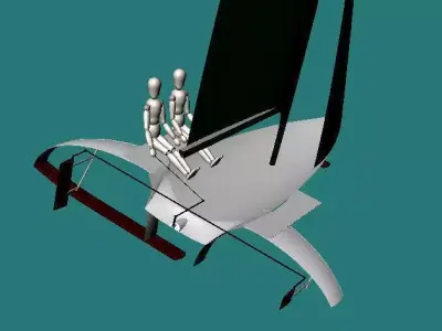 Foiled 49er Free 3D model