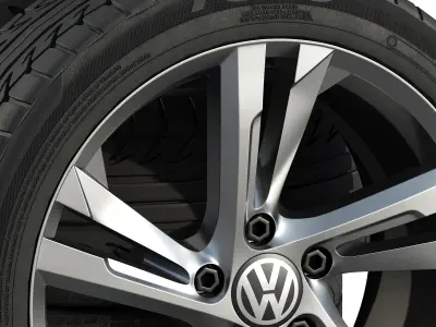 Volkswagen wheels 3D model by zifir3d - Textured