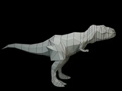 Low-poly Tyrannosaurus Rex Low-poly 3D model
