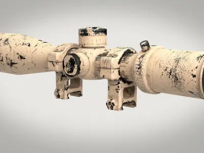 Rifle Scope Two Texture sets Low-poly 3D model