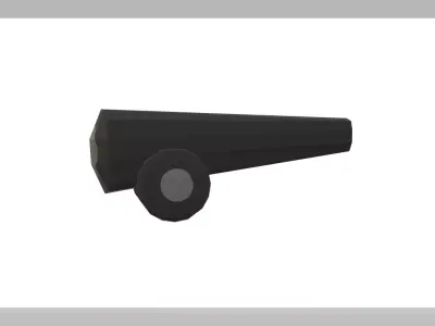 cannon boom Free low-poly 3D model