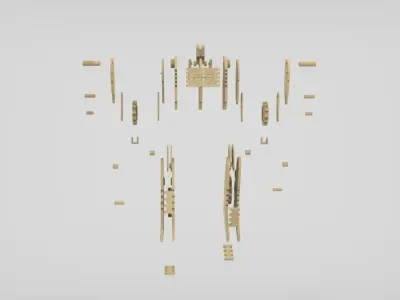 Wooden Robo Car  Free 3D print model