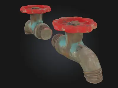 Old and New Valves Industrial Valve Set for Mechanical  3D model