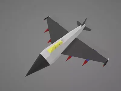Fighter Jet Plane Free low-poly 3D model