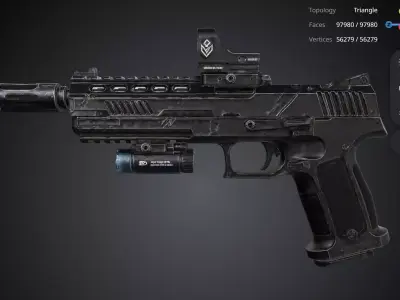 Pistol 3D model 3