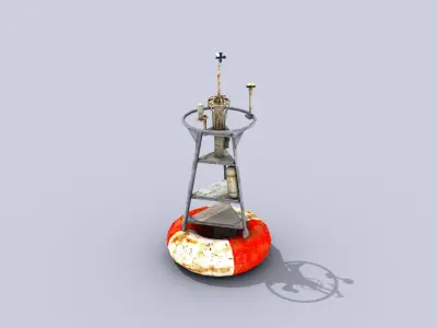 Meteorological Buoy Low-poly 3D model