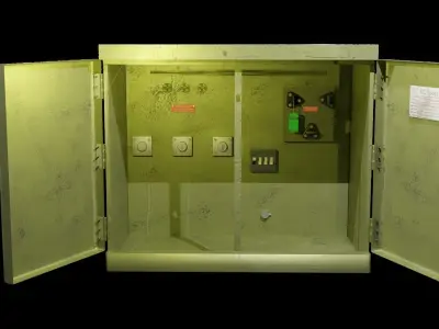 Industrial Outdoor Transformer Box 3D model