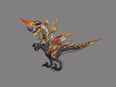 Mount - Dino Type 08 Low-poly 3D model