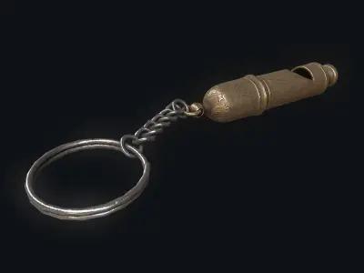 old  Whistle Low-poly 3D model