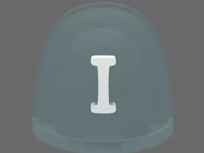Space Knights V10K Standard Roman Numeral 01 Shoulder Symbols 3D print model