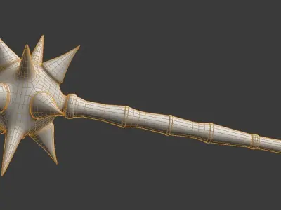 Spiked Head Mace Low-poly 3D model
