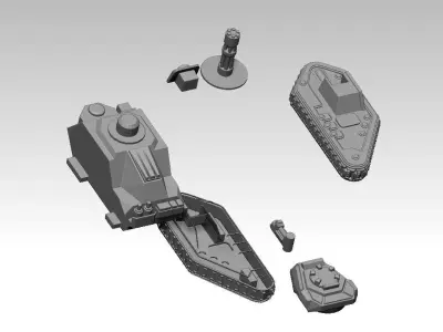 TANK FOR 3DPRINT 3D model