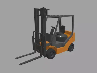 Forklift 01 Low-poly 3D model