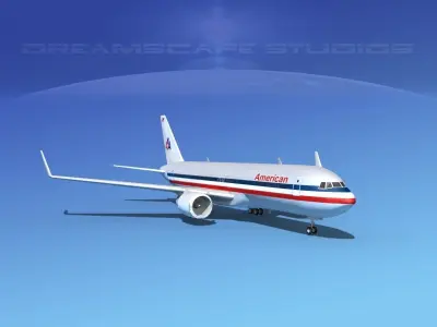 Boeing 767-300 American 3D model