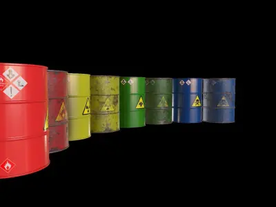 Steel Barrel Low-poly 3D model buy