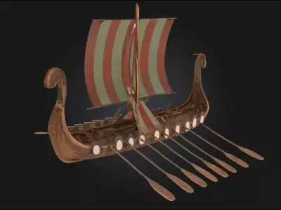 Viking Longship  The Icon of Norse Exploration and Conquest Free 3D model