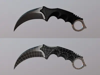 Karambit knife Low-poly 3D model buy