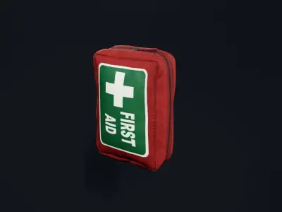 Med pack Low-poly 3D model