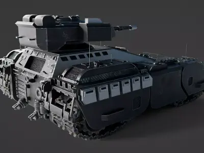 Sci - Fi Tank - Production Ready 3D model