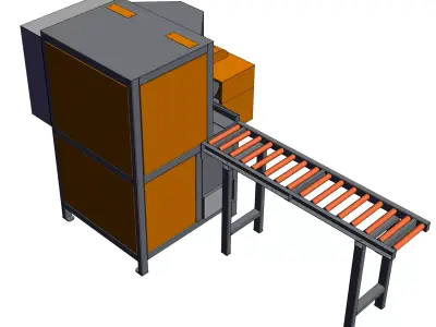 45-degree aluminum sawing equipment 3D model