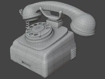 Old Retro phone 3D model