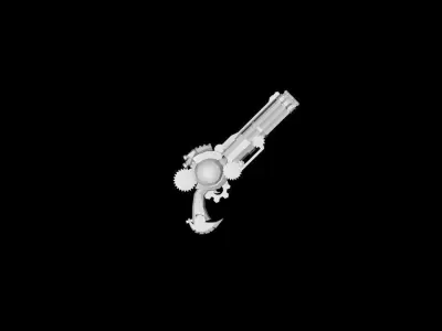 Steampunk Gun 3D model