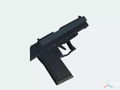 Low poly gun  Free low-poly 3D model