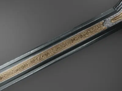 Sword 05 Low-poly 3D model