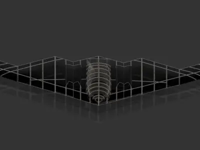 b2 bomber b2 spirit laser cut kit 3D print model