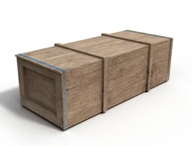 Wooden Crate 3D 3D model 14