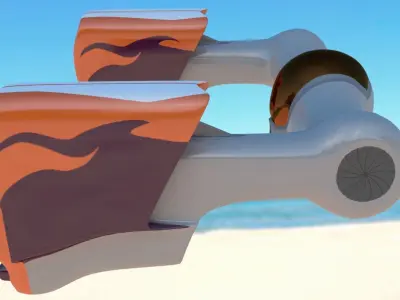 Whizzing Arrow Oban Star Racer Low-poly 3D model