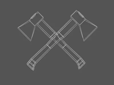 Bloody axe Free low-poly 3D model purchase